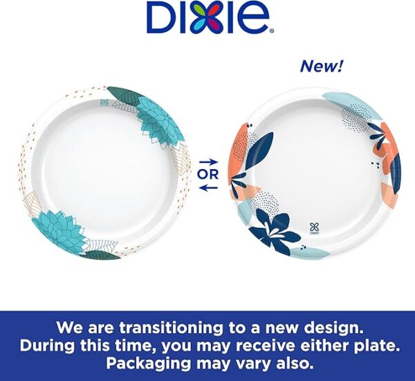 Dixie Medium Paper Plates, 8.5 Inch, 90 Count, 2X Stronger*, Microwave-Safe, Soak-Proof, Cut Resistant, Disposable Plates For Everyday Breakfast, Lunch, & Dinner Meals - Image 3