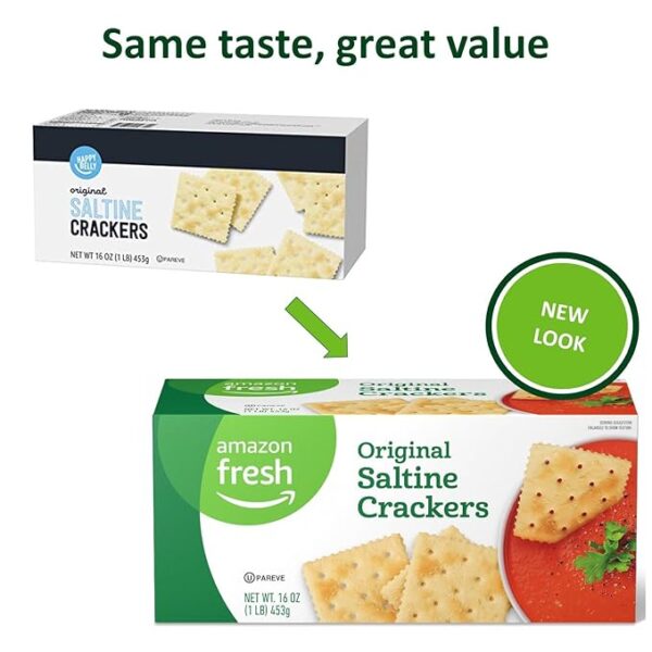 Amazon Fresh, Original Saltine Crackers, 16 Oz (Previously Happy Belly, Packaging May Vary) - Image 2