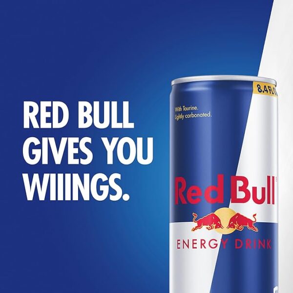 Red Bull Energy Drink with 80mg Caffeine plus Taurine & B Vitamins, 8.4 Fl Oz, 6 Packs of 4 Cans (Pack of 24) - Image 2