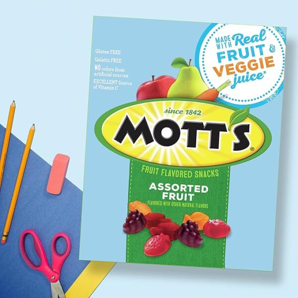 Mott's Fruit Flavored Snacks, Assorted Fruit, Halloween Candy Alternative, Pouches, 0.8 oz, 40 ct - Image 4